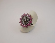 ANELLO ARGENTO CON RUBINI E  MARCASSITI SILVER RING WITH  RUBYS