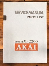 Akai AM-2200 Amplificatore Manuale di servizio *Originale*