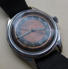 vintage wrist watch ELJO De Luxe AS 1194 bullseye dial 33cm. crown excluded