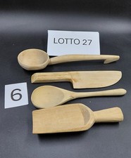 Lotto di utensili da cucina in legno