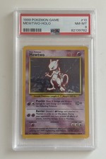 Mewtwo Holo Set Base Unlimited 10/102 English 1999 - PSA8