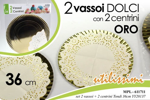 Vassoi 2 centrini - vassoi,