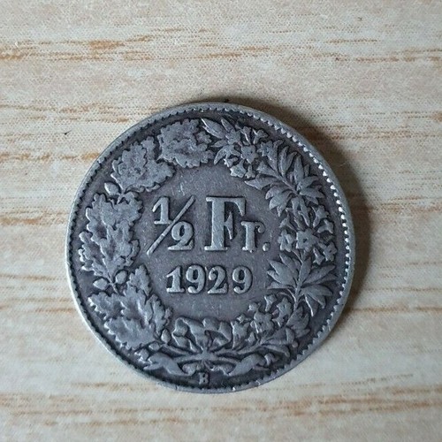Moneta svizzera helvetia 2 - moneta, 1/2