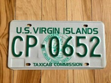 Targa Commissione Taxicab Isole Vergini Americane (USVI)