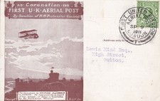 1911 GRAN BRETAGNA, primo volo aereo