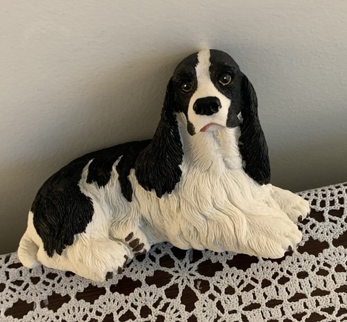Statuina cocker spaniel bianco - statuina,