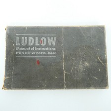 Ludlow Manuale Istruzioni con Elenco Ricambi n.10 Tipografo Macchina
