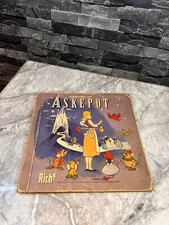 Vintage 1951 Danish Rich & Sonner Disney Cinderella Askepot Card/Sticker Book
