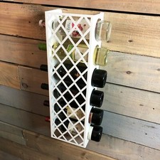 6 portabottiglie per vino gabbia armadio di lusso montato a parete bianco nero