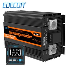 EDECOA 3500W Convertitore Onda Sinusoidale Pura 12V 220V Inverter LCD