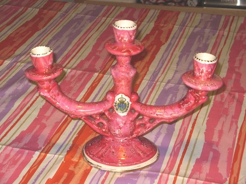 Vecchio candelabro ceramica - vecchio,