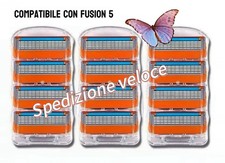 Set di 12 Lame Ricambio Lamette 5 Strati Compatibili Gilette Fusion 5