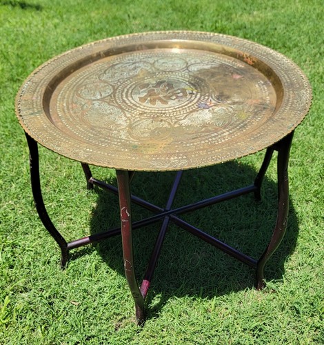 Tavolo vassoio ottone