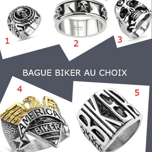 Bijoux bague biker pour - biker, homme