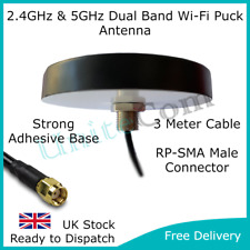 Antenna disco Wi-Fi 2,4 e 5 GHz RP-SMA booster router a banda larga interno/esterno