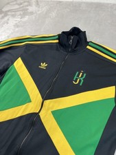 Giacca vintage Adidas Kingston uomo grande nera bandiera giamaica track top reggae Y2K