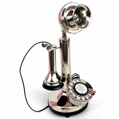 Telefono ottone marrone - telefono,