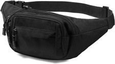 Marsupio Uomo e Donna Impermeabile Sportivo Grande Con 4 Tasche Cerniere Zip