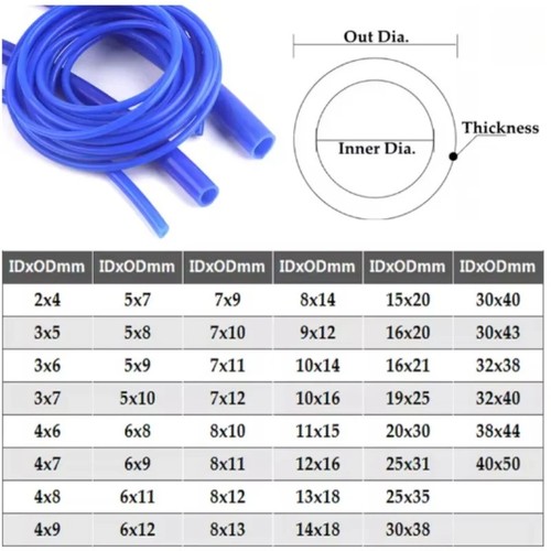 Tubo aspirazione silicone - aspirazione, blu