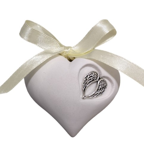 Cuore angelo bomboniera - cuore,