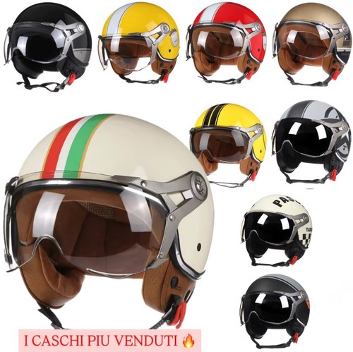 Casco moto vintage retro - casco, 3/4