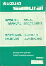 SUZUKI SAMURAI Manuale di