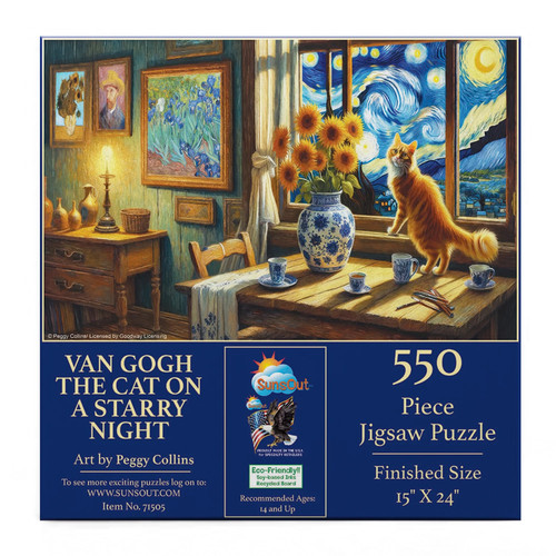 Van gogh gatto una - in, notte