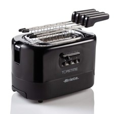 Ariete 159 Toastime Tostapane con Pinze per 2 fette di pane, 700W, Nero - Rotex