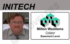 Ufficio Spazio Milton Waddams Initech Novità ID Lavoro Realizzato su Metallo/Alluminio