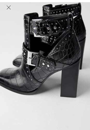 Zara stivaletto donna - nero, con