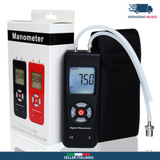Manometro, Tester Di Pressione Del Gas a Doppia Porta, Manometro Digitale Profes