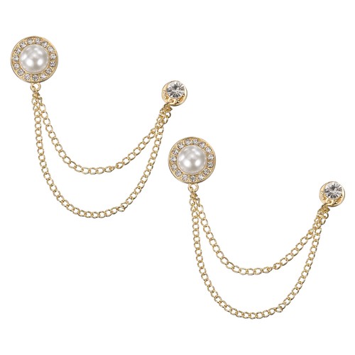 Per gem spilla catena 2pcs - spilla, catena,
