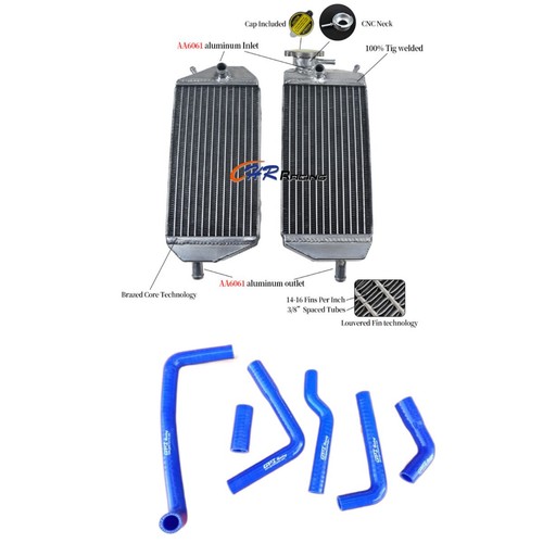 Radiatore alluminio tubo blu - +,