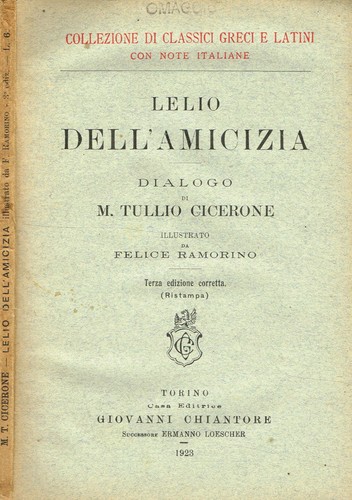 Lelio dell amicizia dialogo - lelio, dell'amicizia.