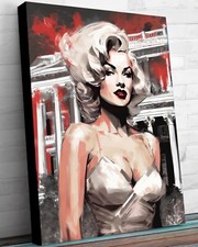 Marilyn Monroe di fronte alla Casa Bianca in Fiamme opera d'arte Hitt con certificato di autenticità -40x30 cm