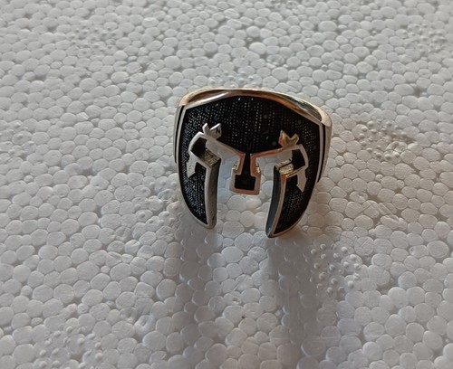 Anello elmo spartano - spartano, argento