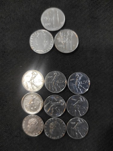 Lotto monete e - e, 100