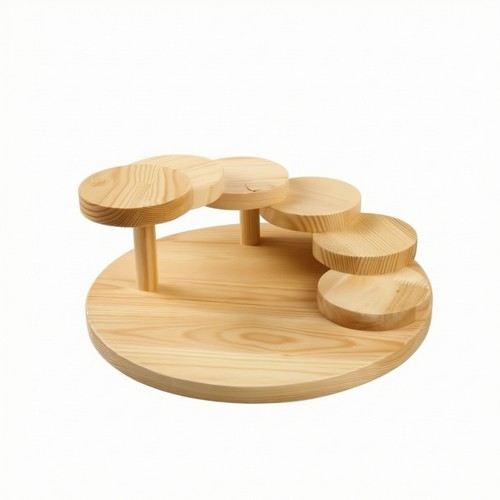 Alzata legno con ripiani - legno,