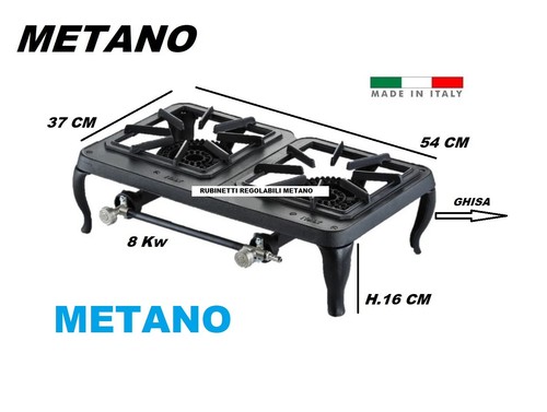 Fornellone gas metano - gas, fuochi