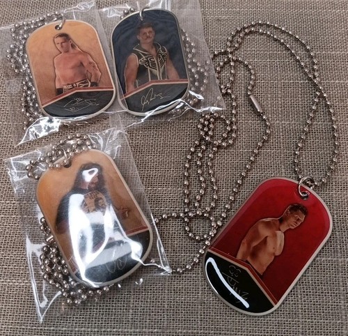 Lotto collane dog tag wwe - di, 4
