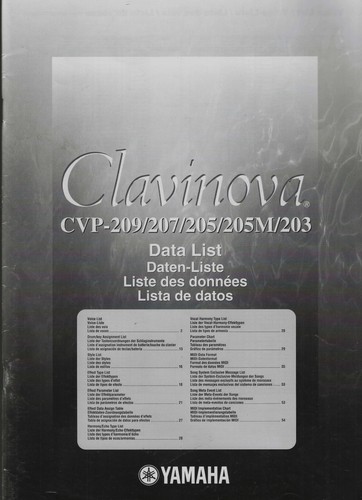 Yamaha cvp 209 207 - 207, 203