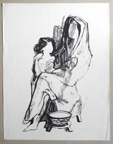 Litografia madre bambino - litografia,