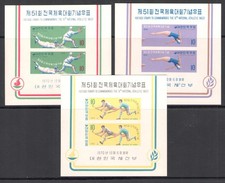 1970 Corea del Sud - Partita sportiva - Yvert 185/87 - 3 fogli - MNH**