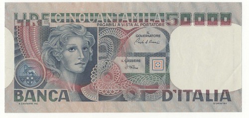50000 lire volto donna decr - donna,