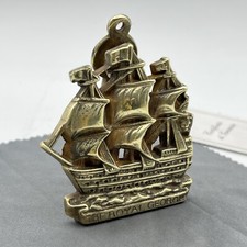 Batacchio Battiporta antico in ottone battente per porta portone Nave 1920