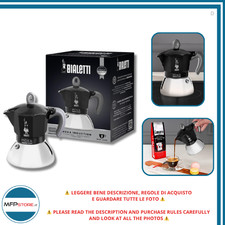 Bialetti Moka Induction 100ml 2 tazze Nero – Caffettiera da Cucina - CON DIFETTO