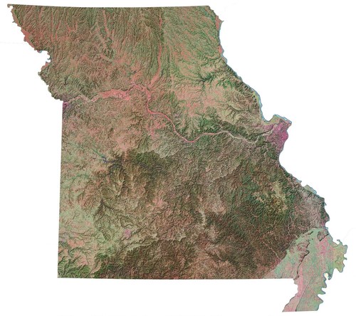 Mappa satellitare missouri - satellitare,