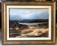 GRANDE QUADRO DIPINTO L. Bolondi PAESAGGIO LAGO MAGGIORE POST-IMPRESSIONISMO '78