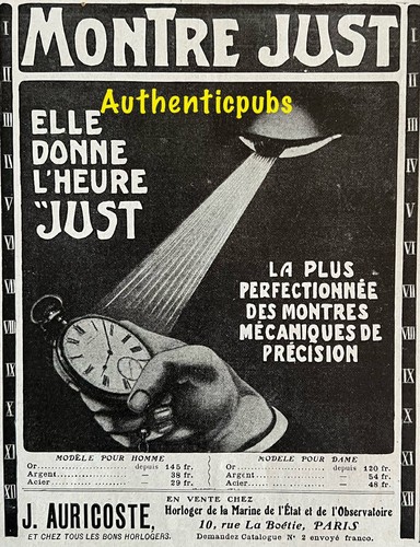 Publicite just montre j - ,