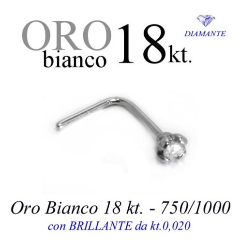 Piercing naso nose - , bianco